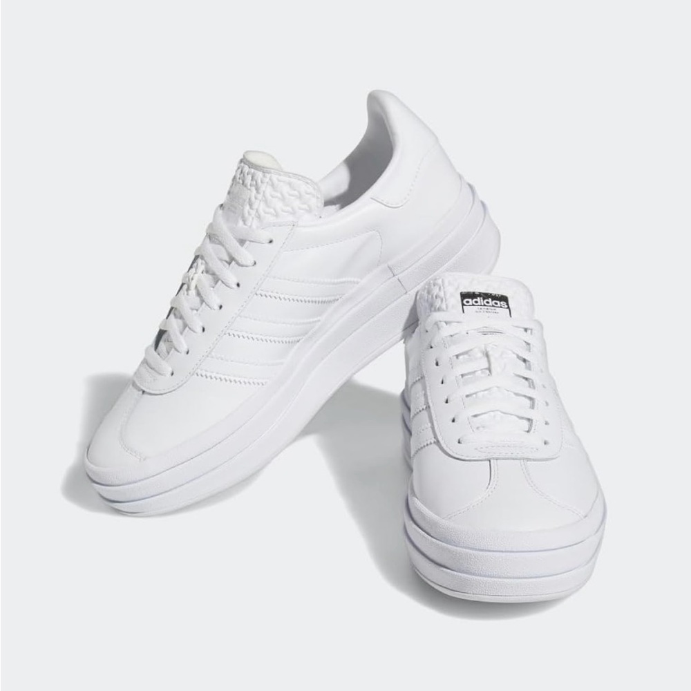 adidas Women’s Gazelle Bold Triple White Sneakers Shoes IE5130 only size 10 left